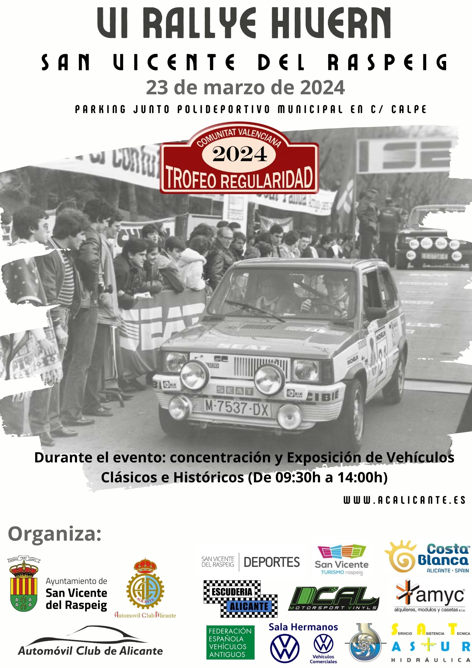Cartel VI Rallye Hivern San Vicente del Raspeig Costablanca 2024